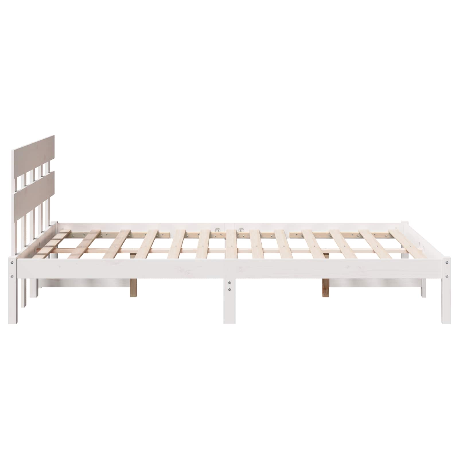 Cadre de lit Blanc 120 x 200 cm Bois de pin massif - XIOS