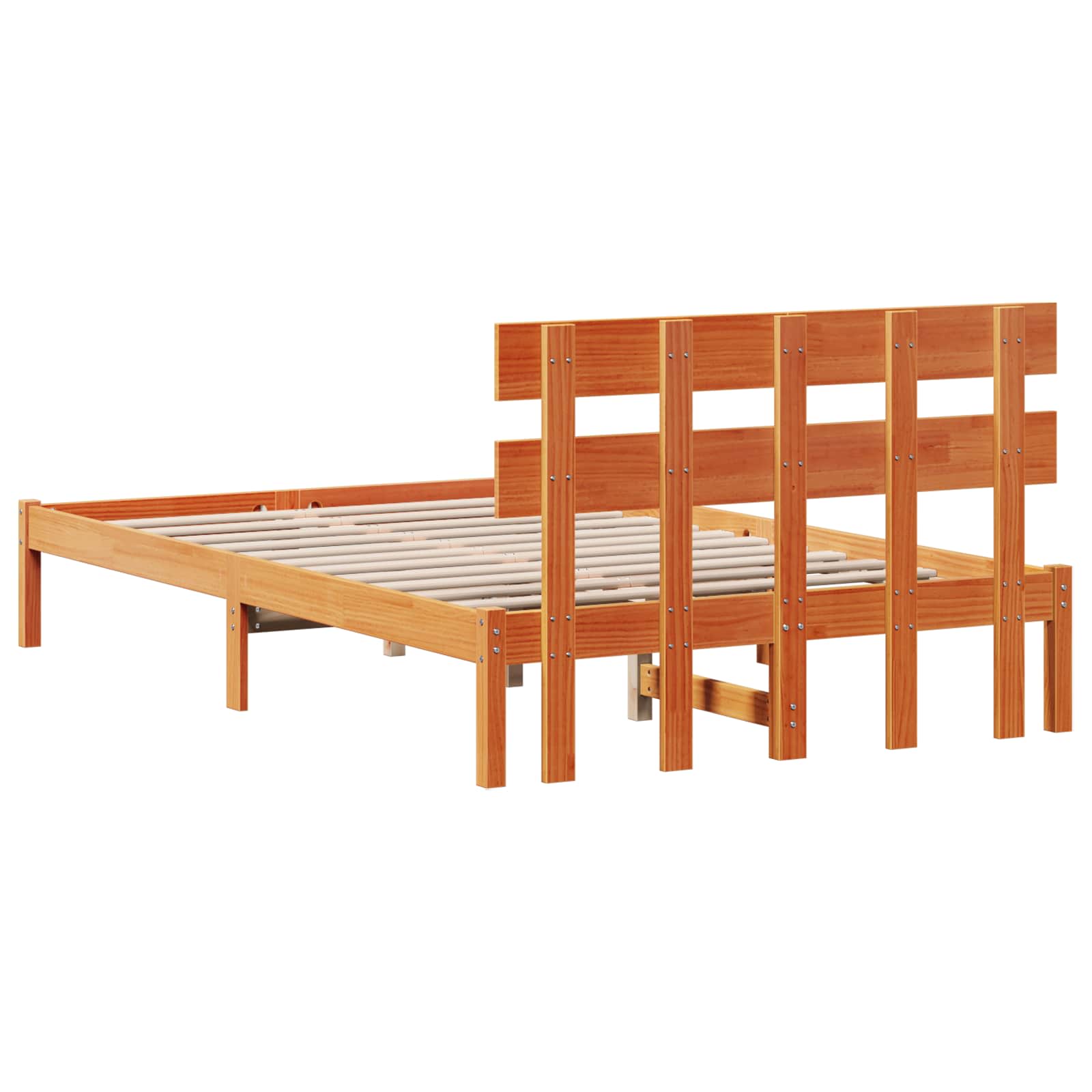 Cadre de lit Marron 120 x 200 cm Bois de pin massif - XIOS