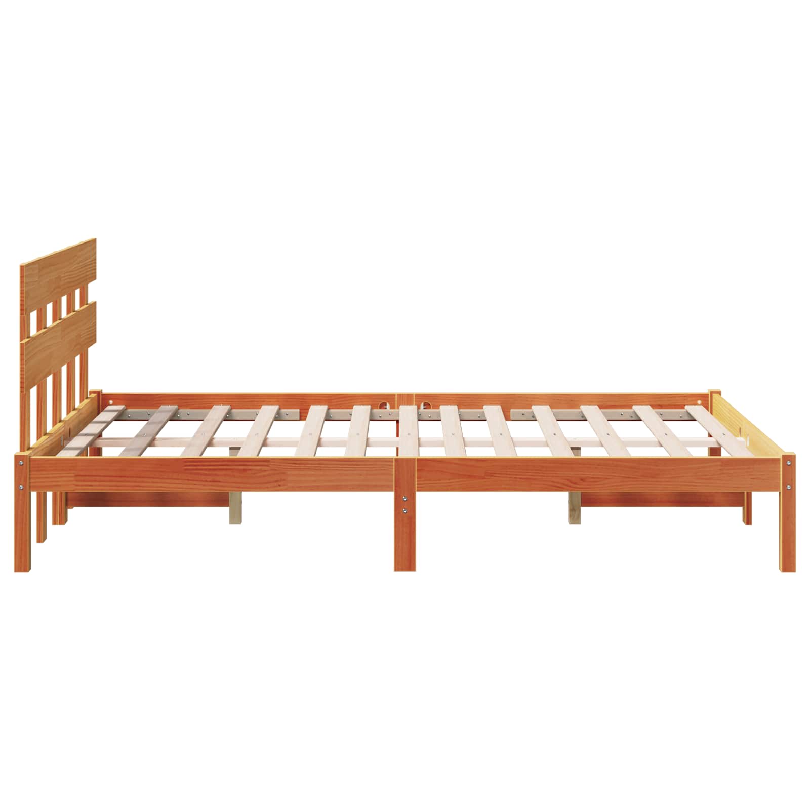 Cadre de lit Marron 120 x 200 cm Bois de pin massif - XIOS