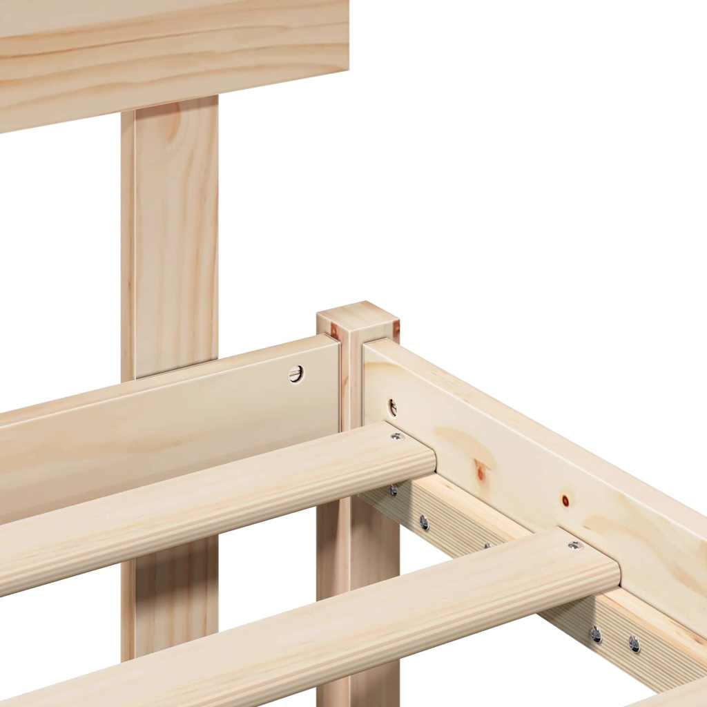 Cadre de lit Marron 140 x 190 cm Bois de pin massif - XIOS