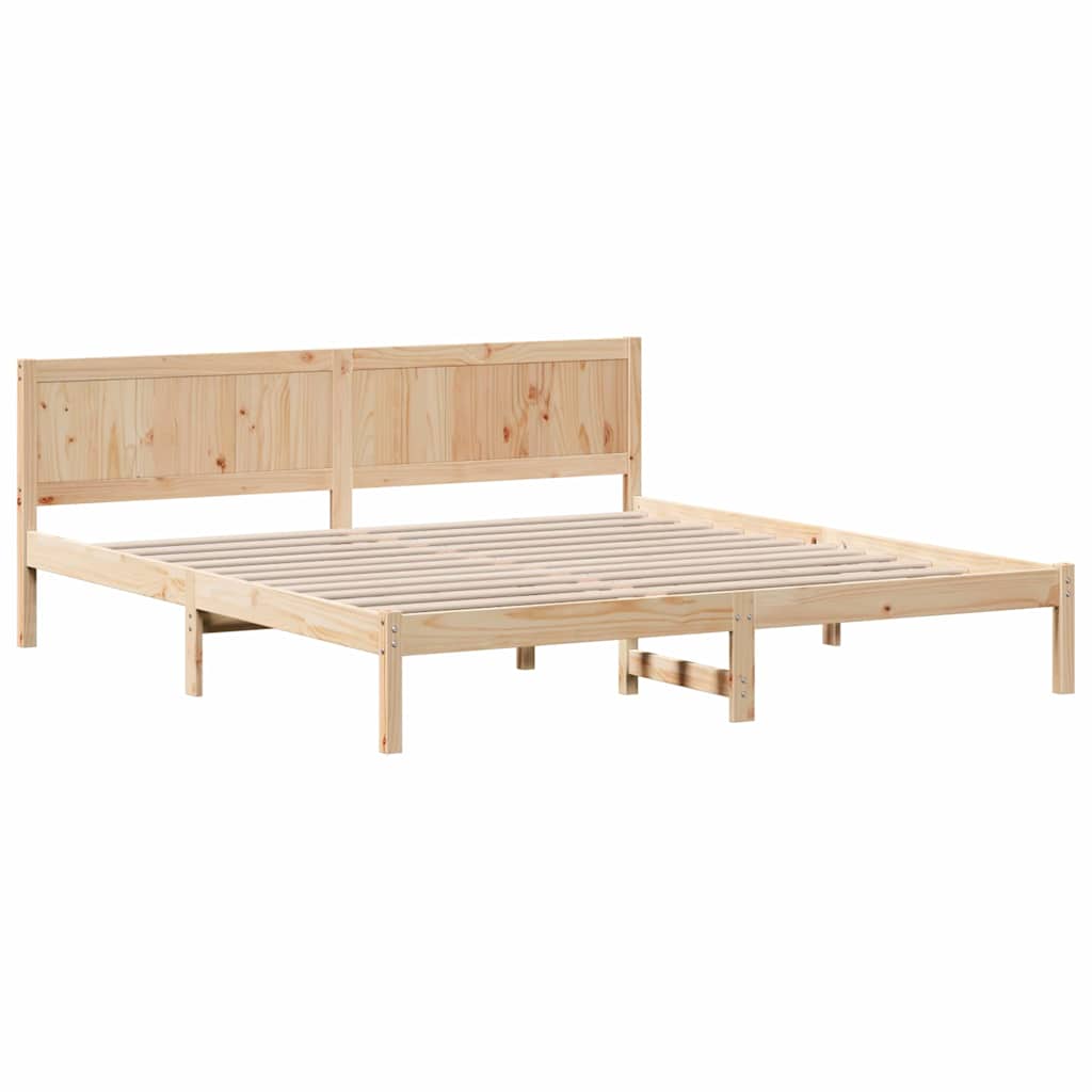 Cadre de lit Marron 180 x 200 cm Bois de pin massif - XIOS