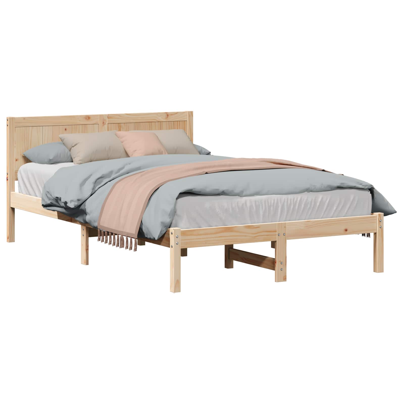 Cadre de lit Marron 120 x 200 cm Bois de pin massif - XIOS