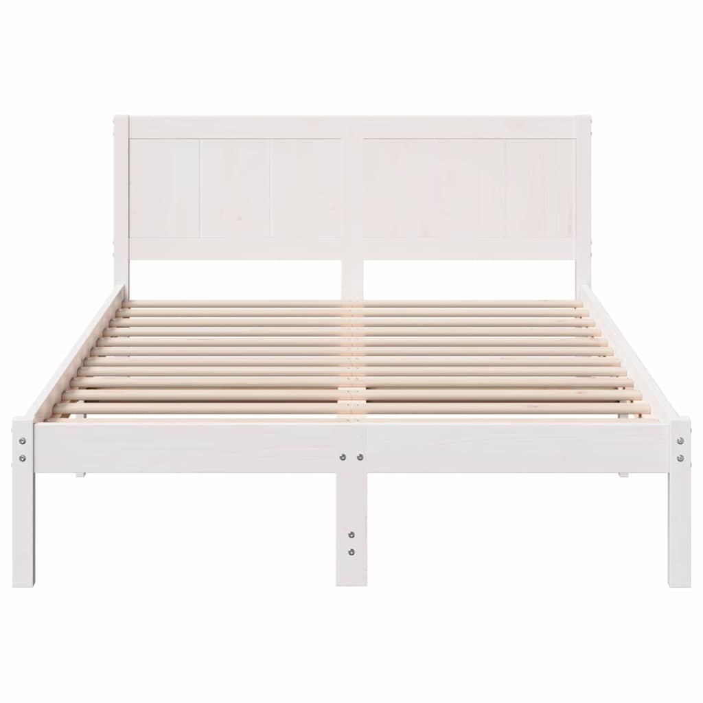 Cadre de lit Blanc 120 x 200 cm Bois de pin massif - XIOS