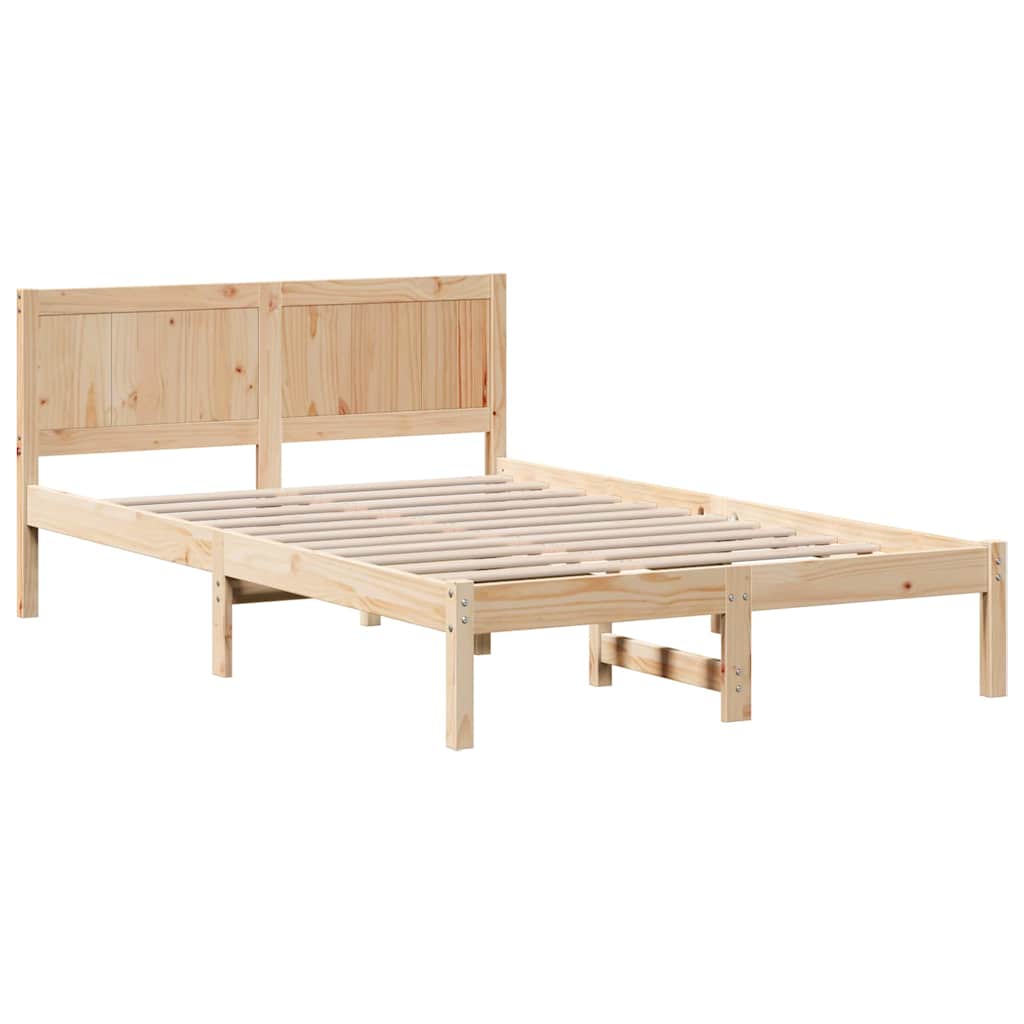 Cadre de lit Marron 140 x 190 cm Bois de pin massif - XIOS