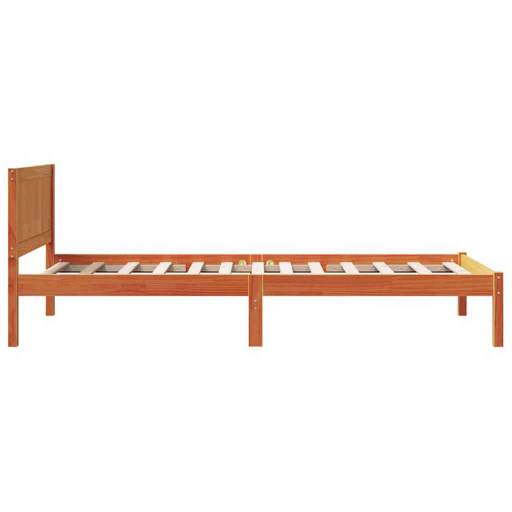 Cadre de lit Marron 90 x 200 cm Bois de pin massif - XIOS