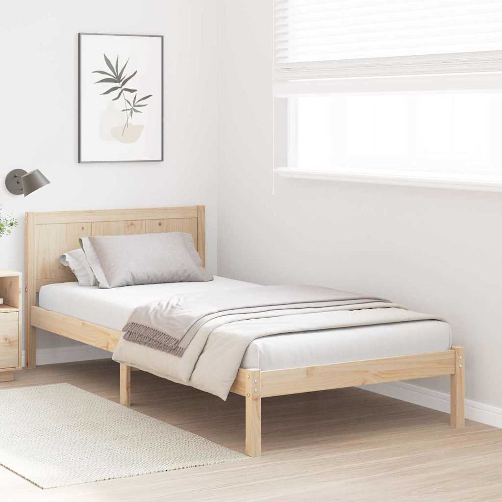Cadre de lit Marron 100 x 200 cm Bois de pin massif - XIOS