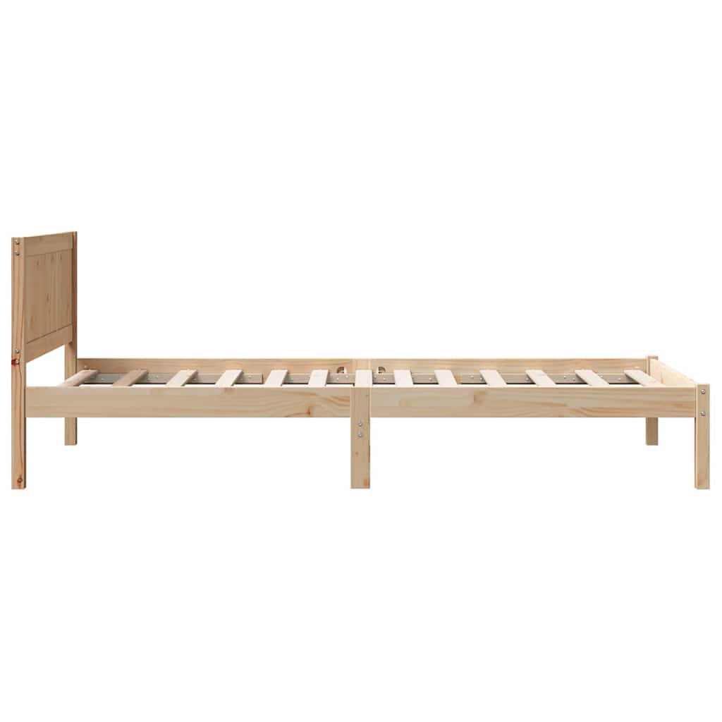 Cadre de lit Marron 90 x 190 cm Bois de pin massif - XIOS