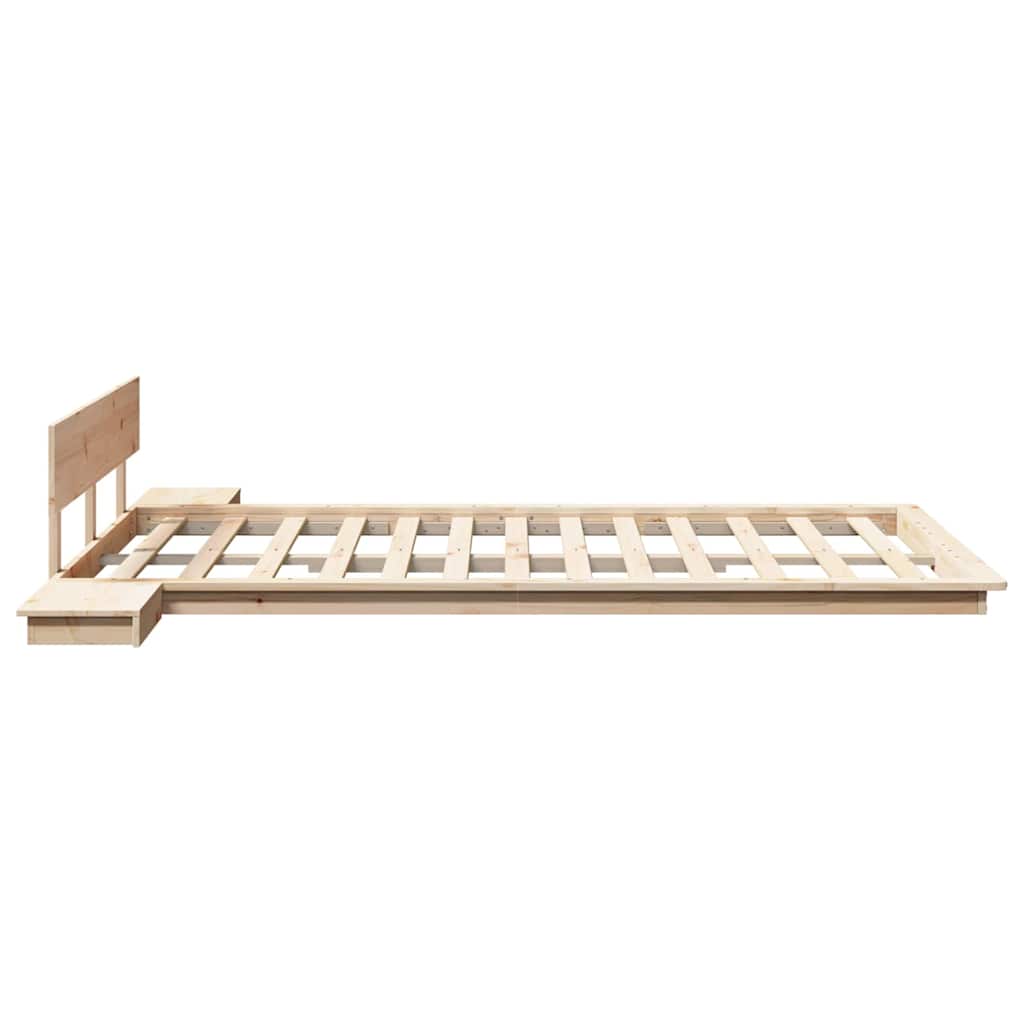 Cadre de lit Marron 140 x 190 cm bois - XIOS