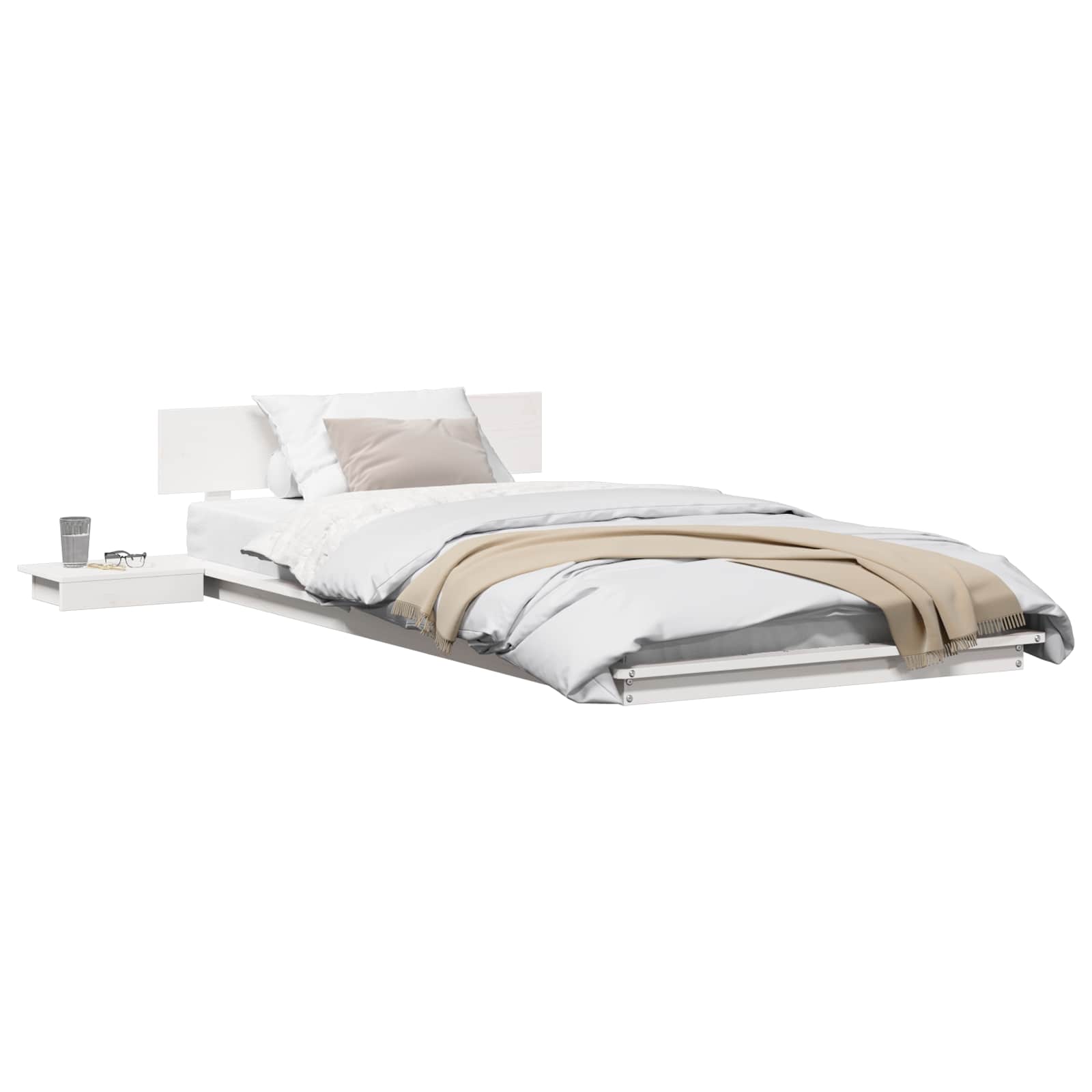 Cadre de lit Blanc 80 x 200 cm bois - XIOS