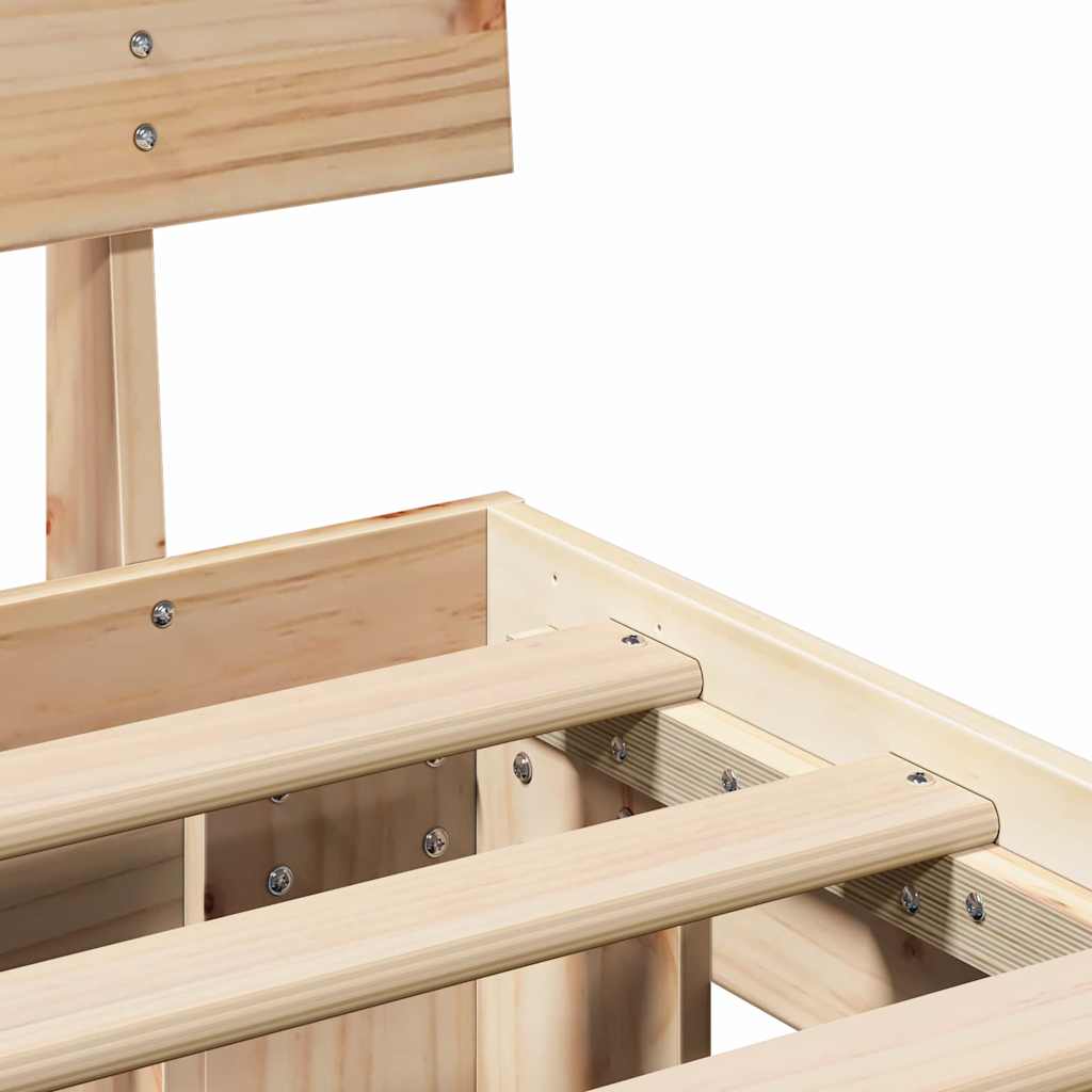 Cadre de lit avec tiroir Marron 80 x 200 cm Bois massif en pin - XIOS