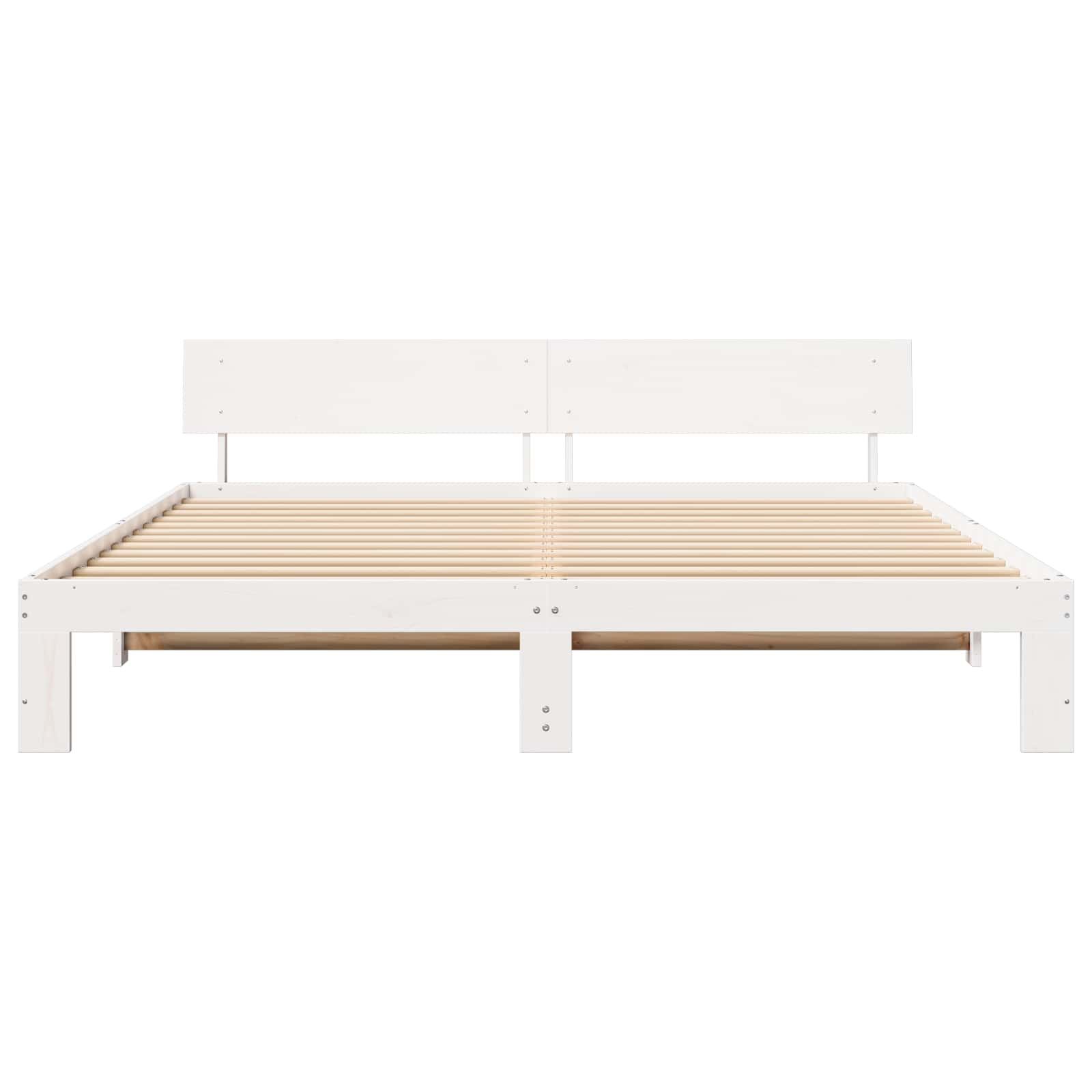 Cadre de lit avec tête de lit Blanc 180 x 200 cm Pin massif - XIOS