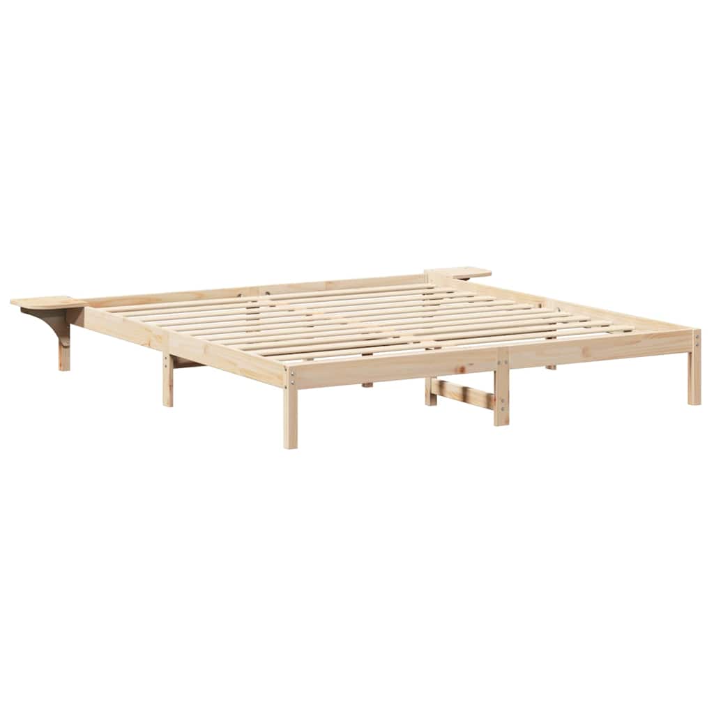 Cadre de lit avec tables de chevet Marron 200 x 200 cm Marron - XIOS