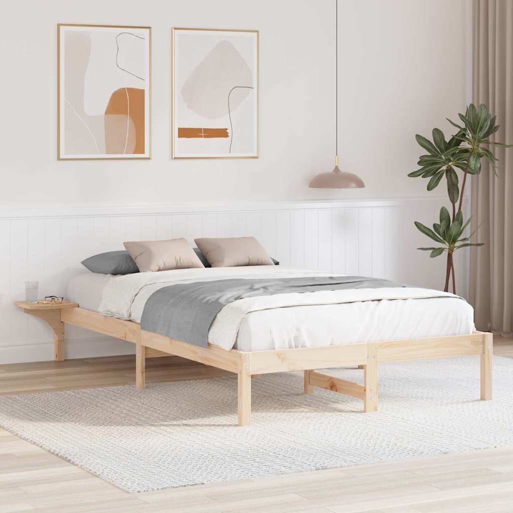 Cadre de lit avec tables de chevet Marron 120 x 190 cm Marron