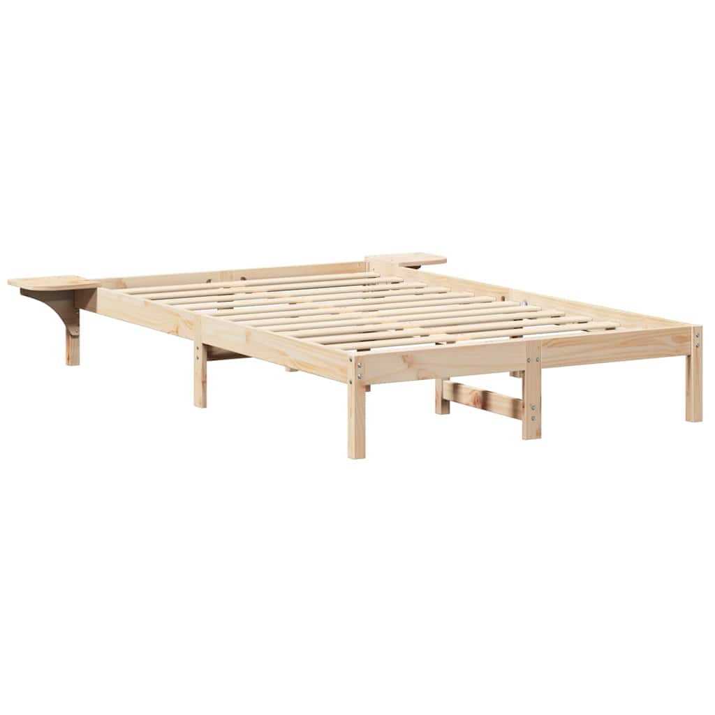 Cadre de lit avec tables de chevet Marron 120 x 190 cm Marron