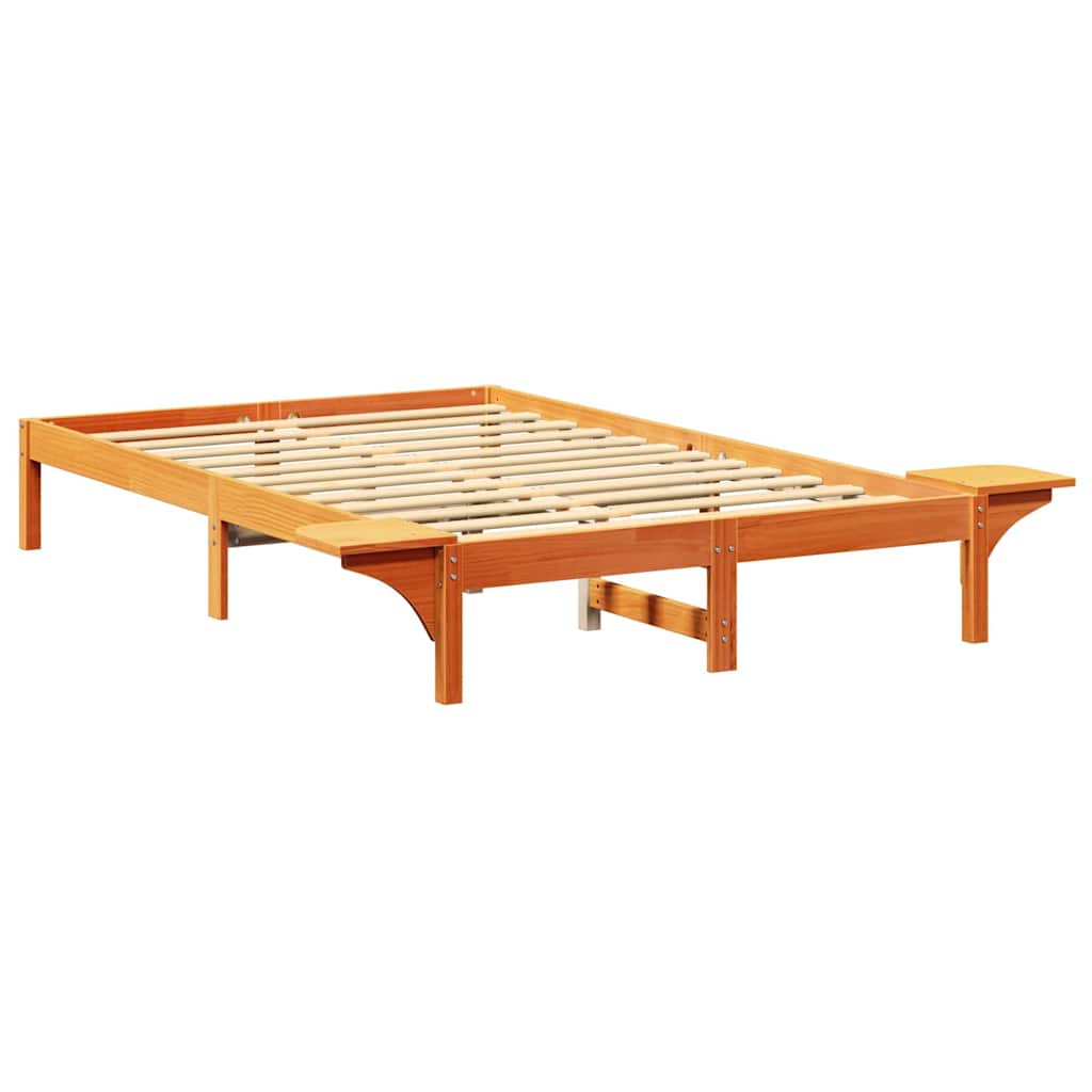 Cadre de lit avec tables de chevet Marron 120 x 190 cm - XIOS