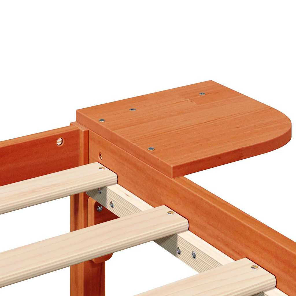 Cadre de lit avec tables de chevet Marron 90 x 190 cm - XIOS