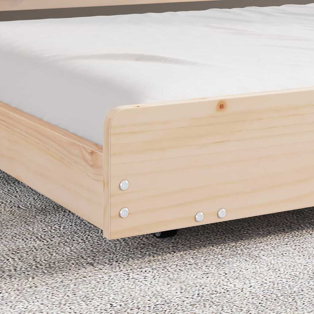 Cadre de lit Marron 80 x 200 cm Bois de pin massif - XIOS