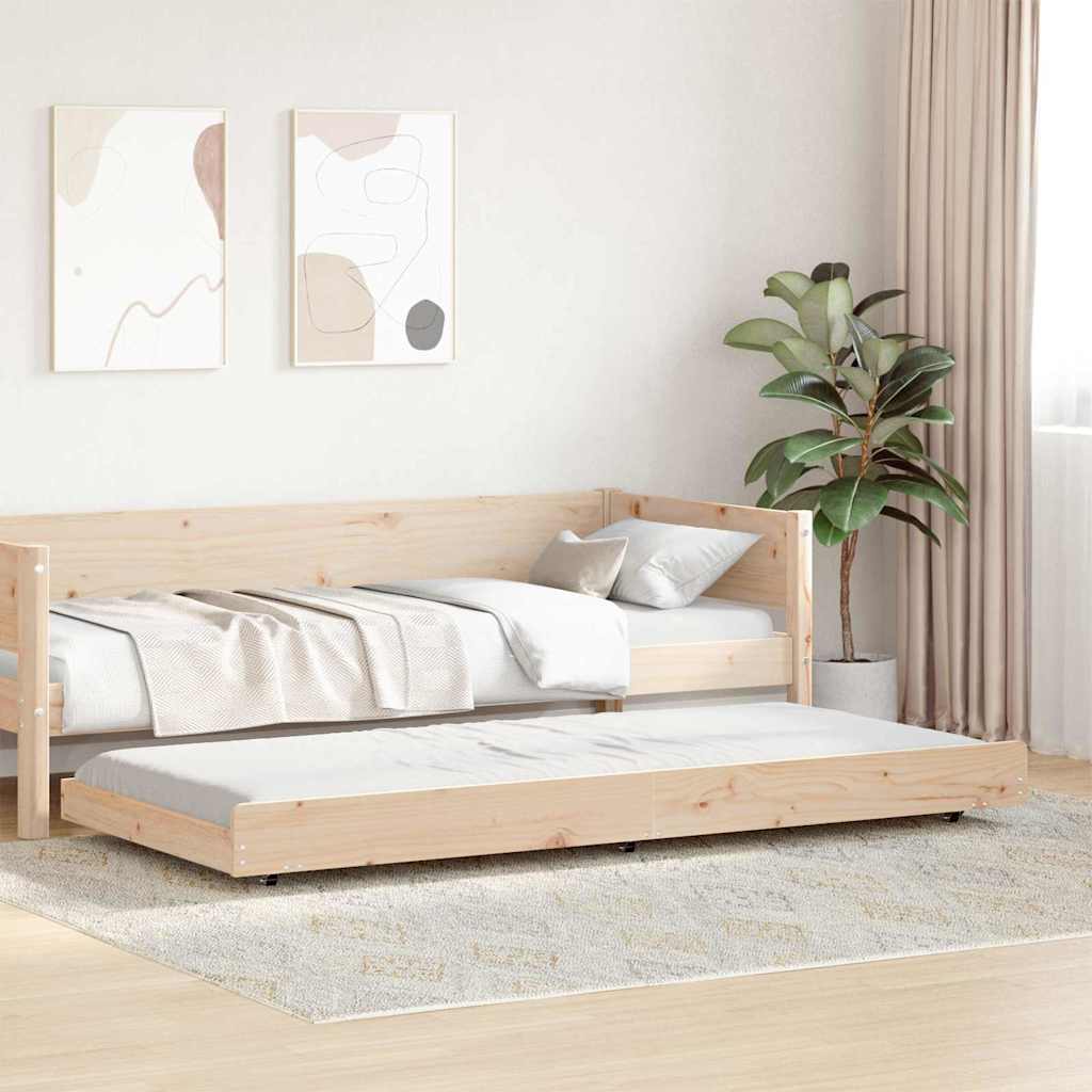 Cadre de lit Marron 80 x 200 cm Bois de pin massif - XIOS