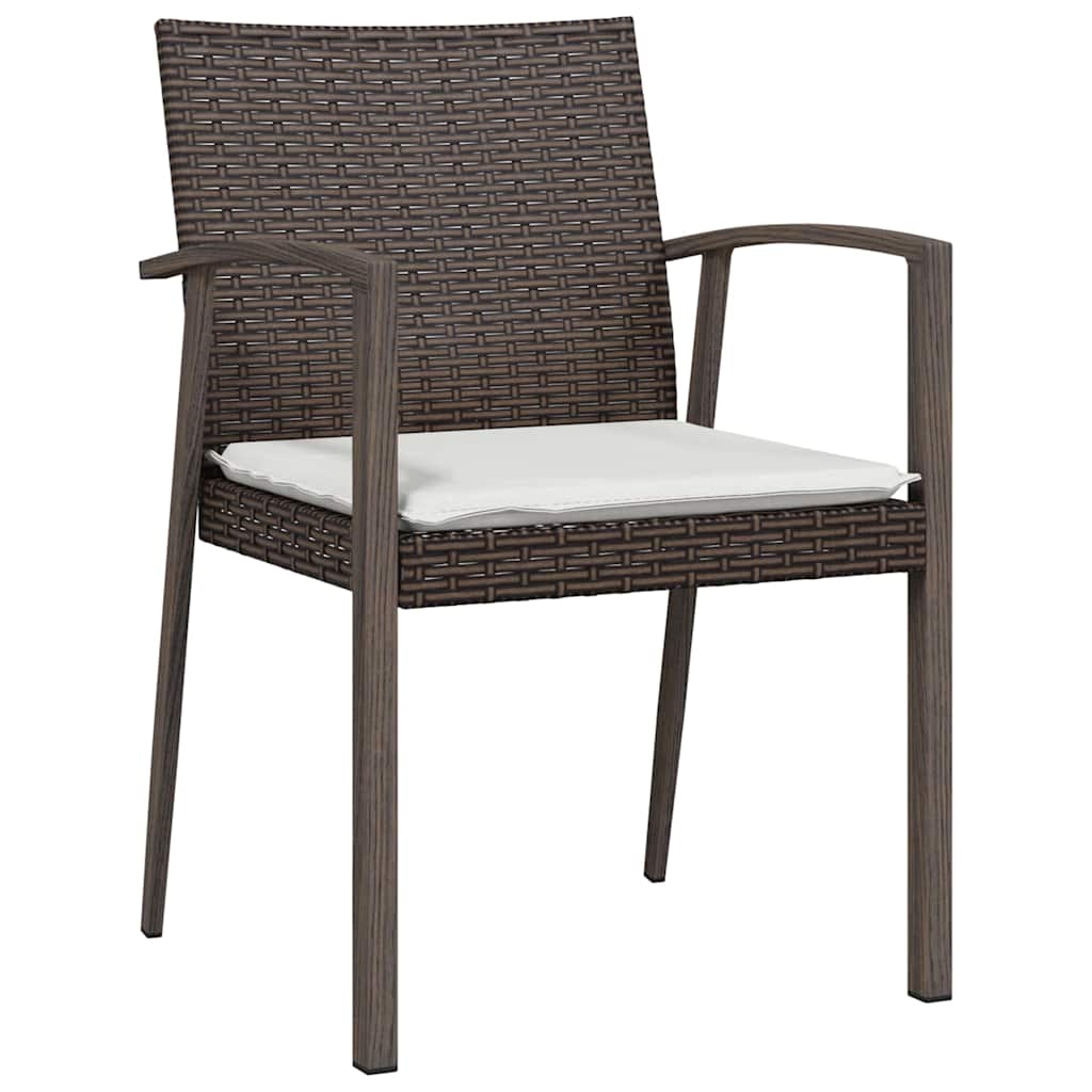 Ensemble de salle à manger pour jardin 3 pcs Marron et Noir - XIOS