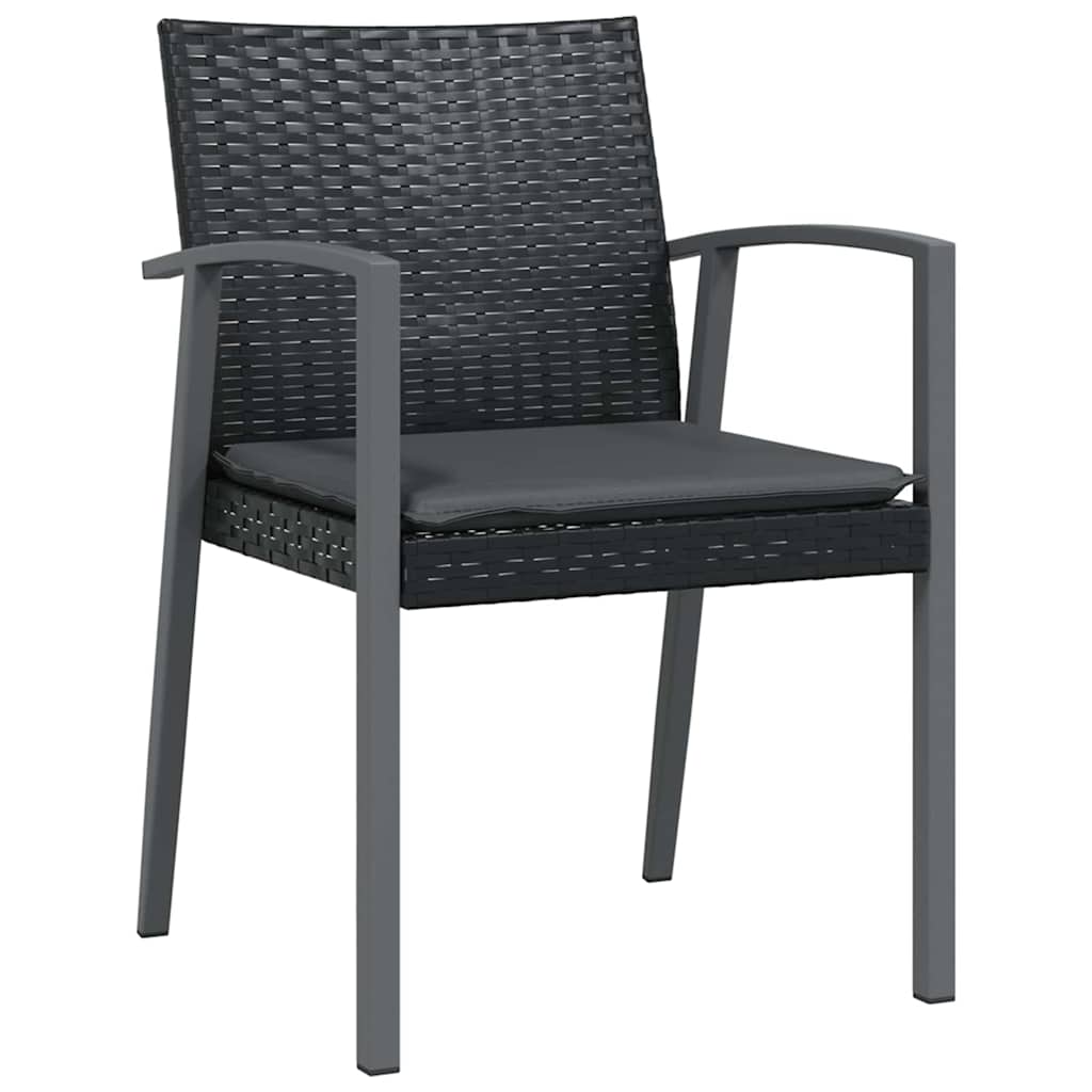 Ensemble de salle à manger pour jardin 3 pcs Noir et gris - XIOS