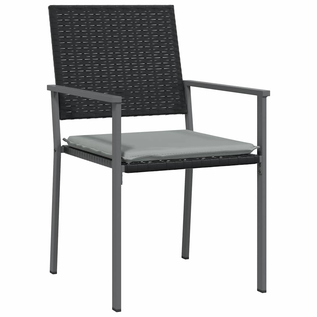 Ensemble de salle à manger pour jardin 5 pcs Noir et Gris Clair - XIOS