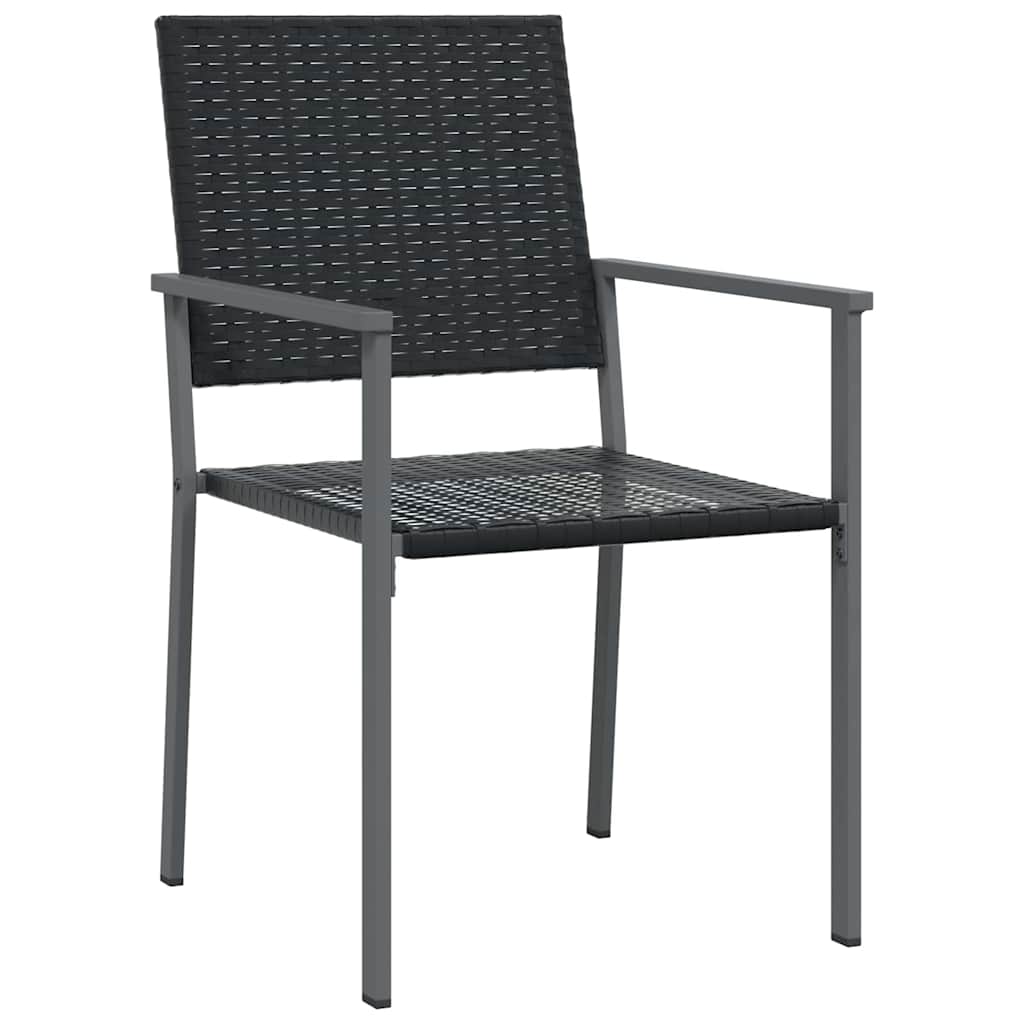 Ensemble de salle à manger pour jardin 7 pcs Noir Rotin PE - XIOS