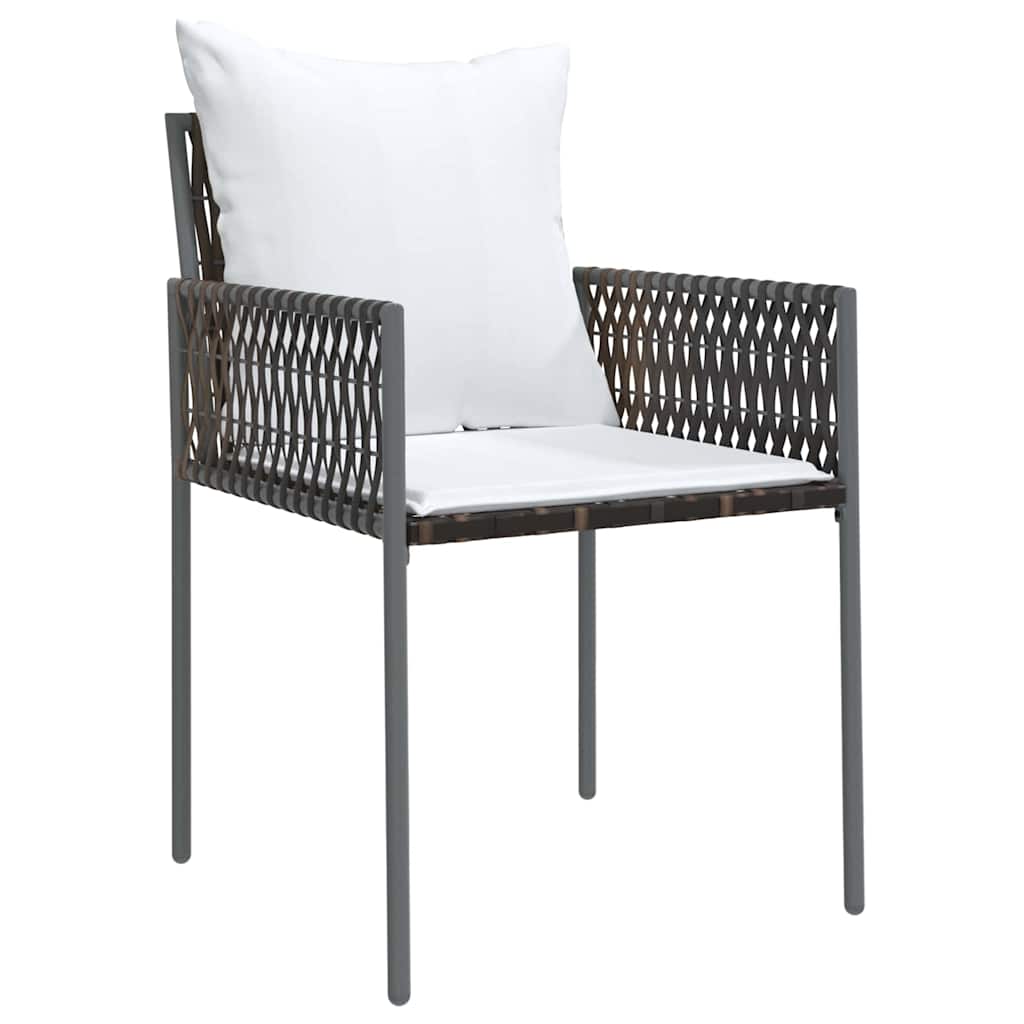 Ensemble de salle à manger pour jardin 3 pcs Marron et Noir - XIOS