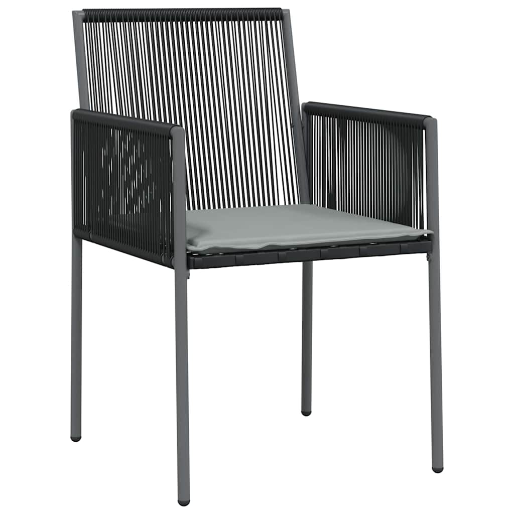 Ensemble de salle à manger pour jardin 5 pcs Noir Rotin PE - XIOS