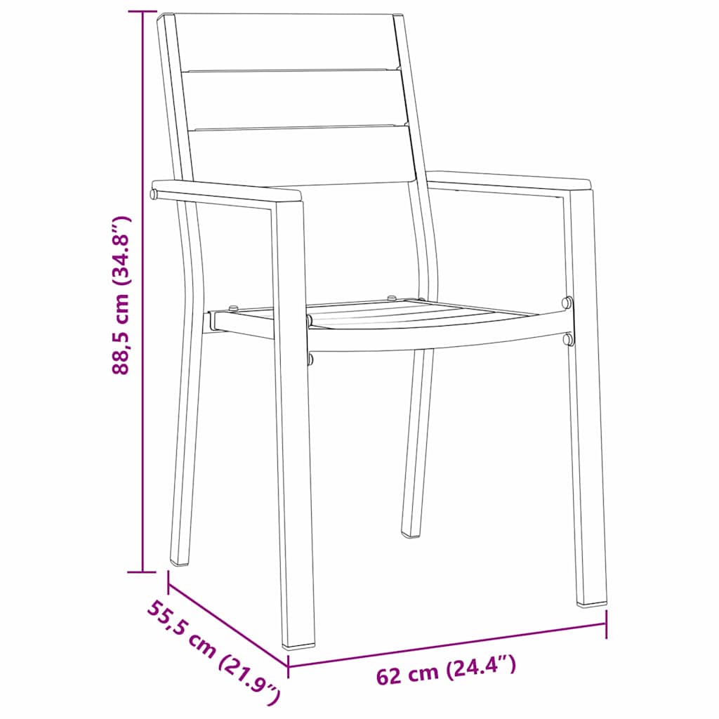 Ensemble de salle à manger pour jardin 5 pcs Noir - XIOS