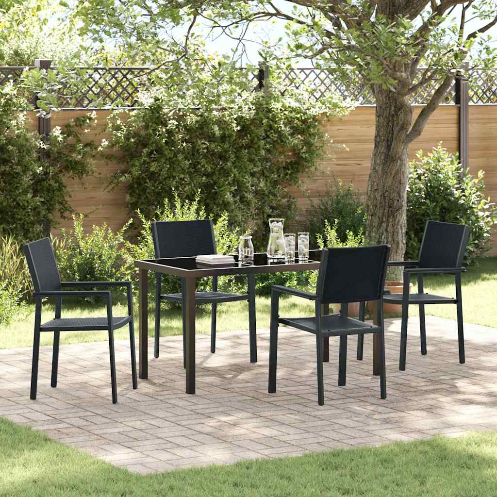 Ensemble de salle à manger pour jardin 5 pcs Noir - XIOS