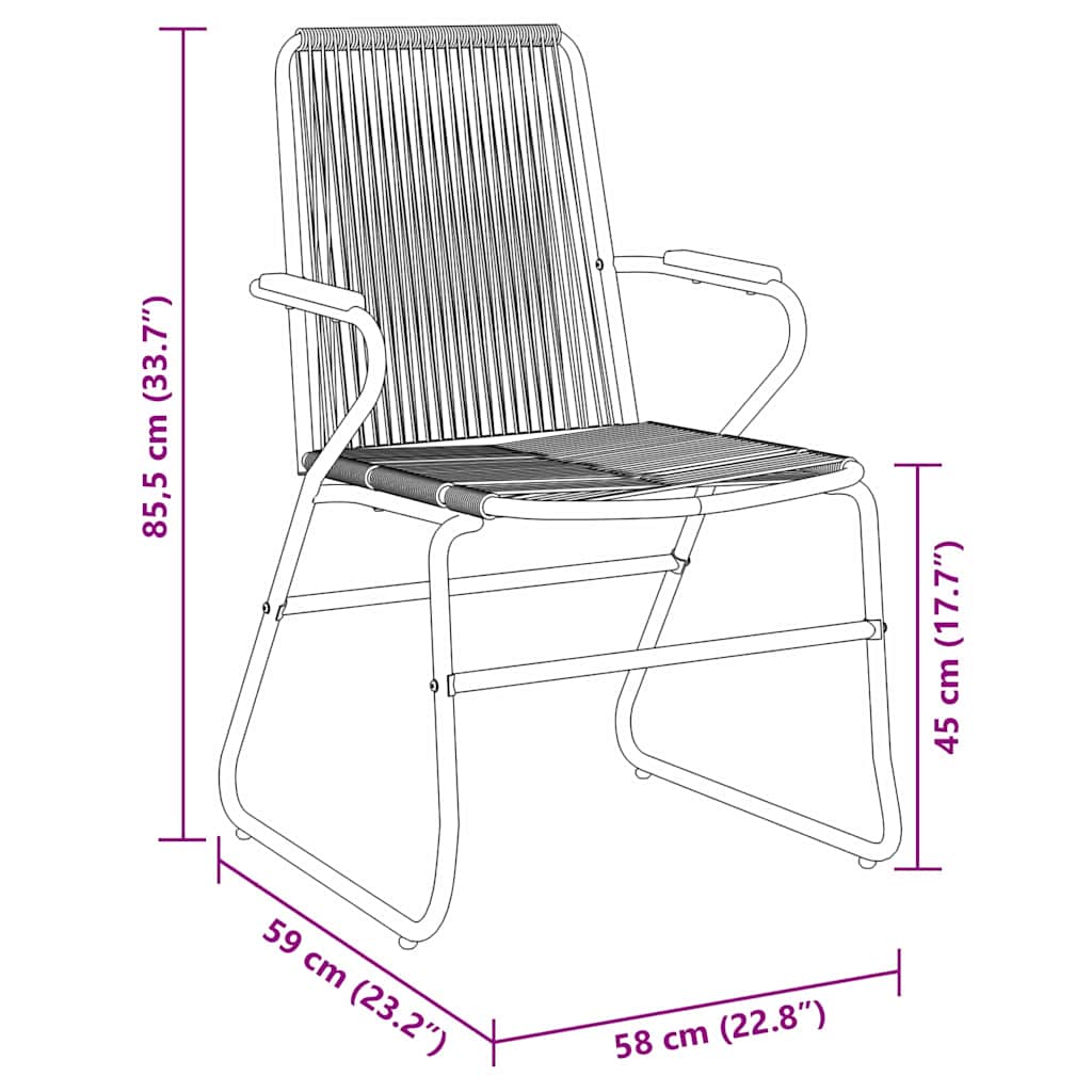 Ensemble de salle à manger pour jardin 9 pcs Noir - XIOS