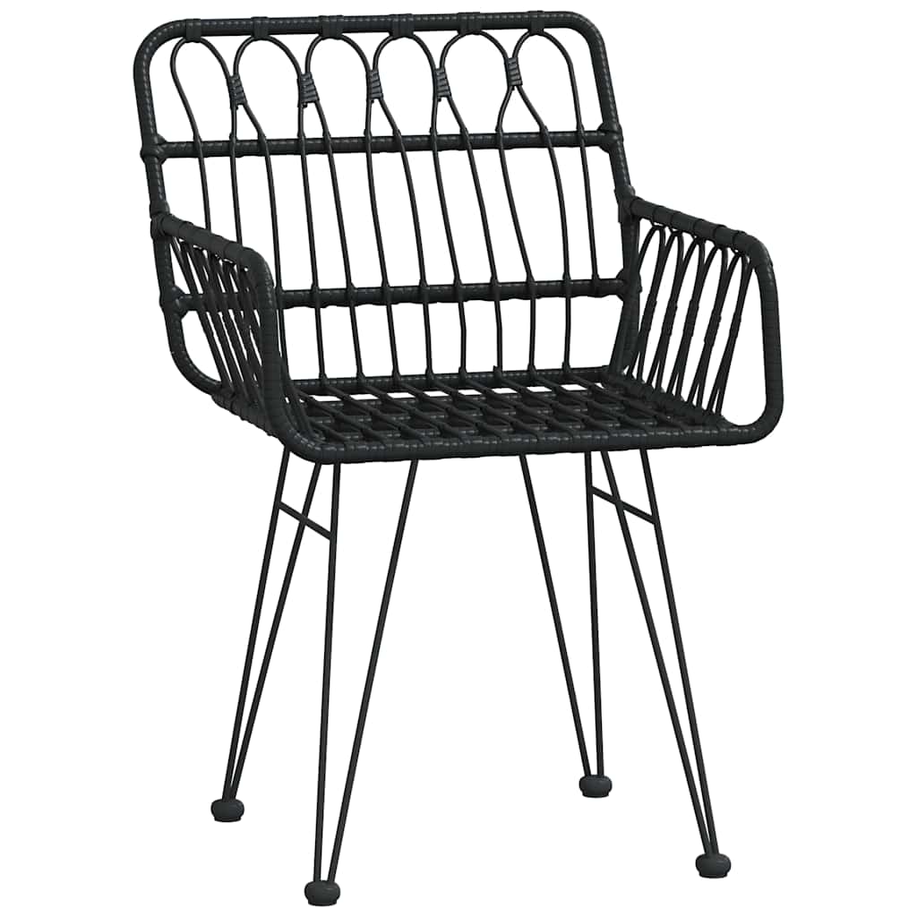 Ensemble de salle à manger pour jardin 3 pcs Noir - XIOS