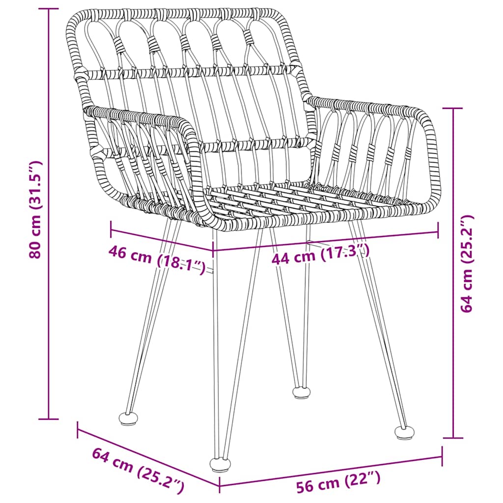 Ensemble de salle à manger pour jardin 7 pcs Noir - XIOS