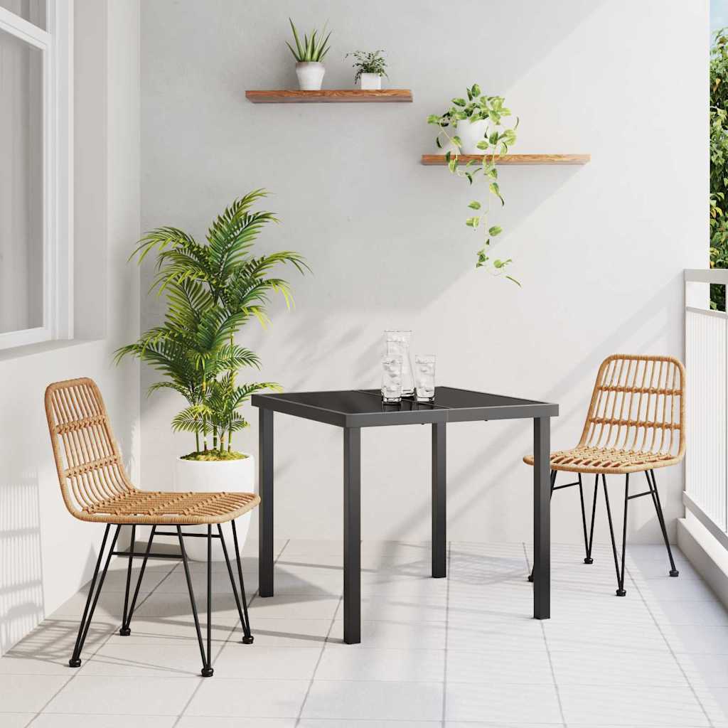 Ensemble de salle à manger pour jardin 3 pcs Marron - XIOS