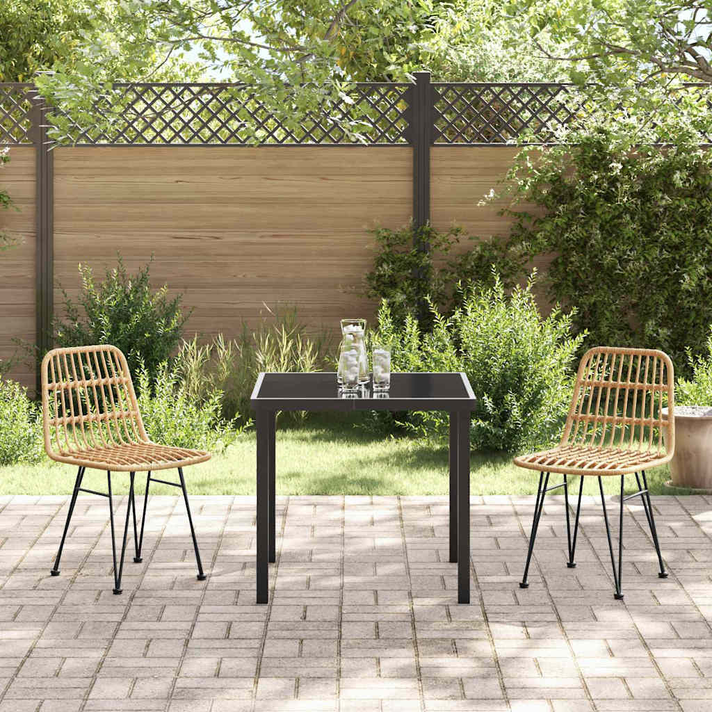 Ensemble de salle à manger pour jardin 3 pcs Marron - XIOS