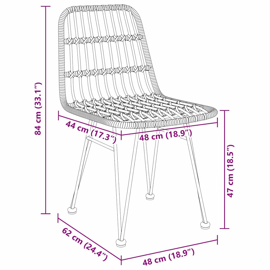 Ensemble de salle à manger pour jardin 5 pcs Marron - XIOS