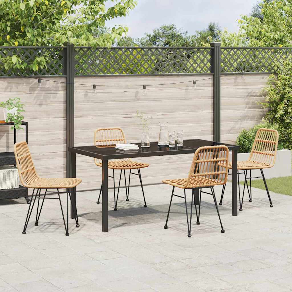 Ensemble de salle à manger pour jardin 5 pcs Marron - XIOS
