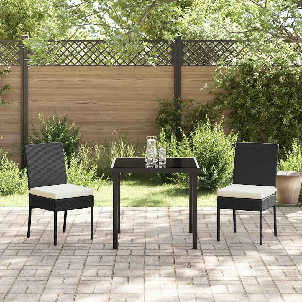 Ensemble de salle à manger pour jardin 3 pcs Noir - XIOS