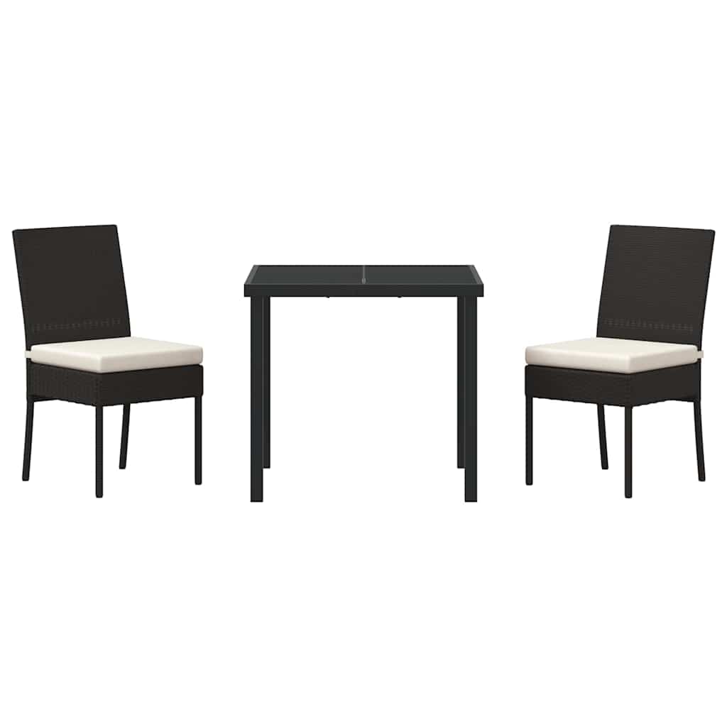 Ensemble de salle à manger pour jardin 3 pcs Noir - XIOS