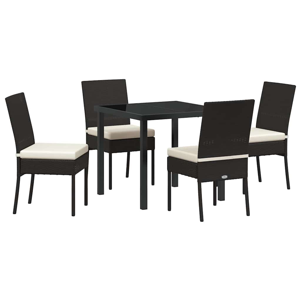 Ensemble de salle à manger pour jardin 5 pcs Noir - XIOS