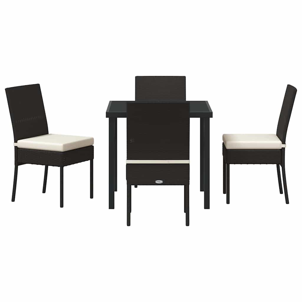 Ensemble de salle à manger pour jardin 5 pcs Noir - XIOS