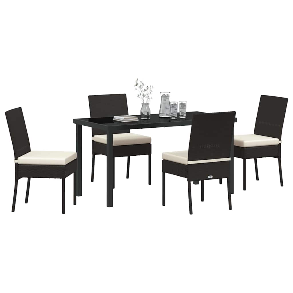Ensemble de salle à manger pour jardin 5 pcs Noir - XIOS