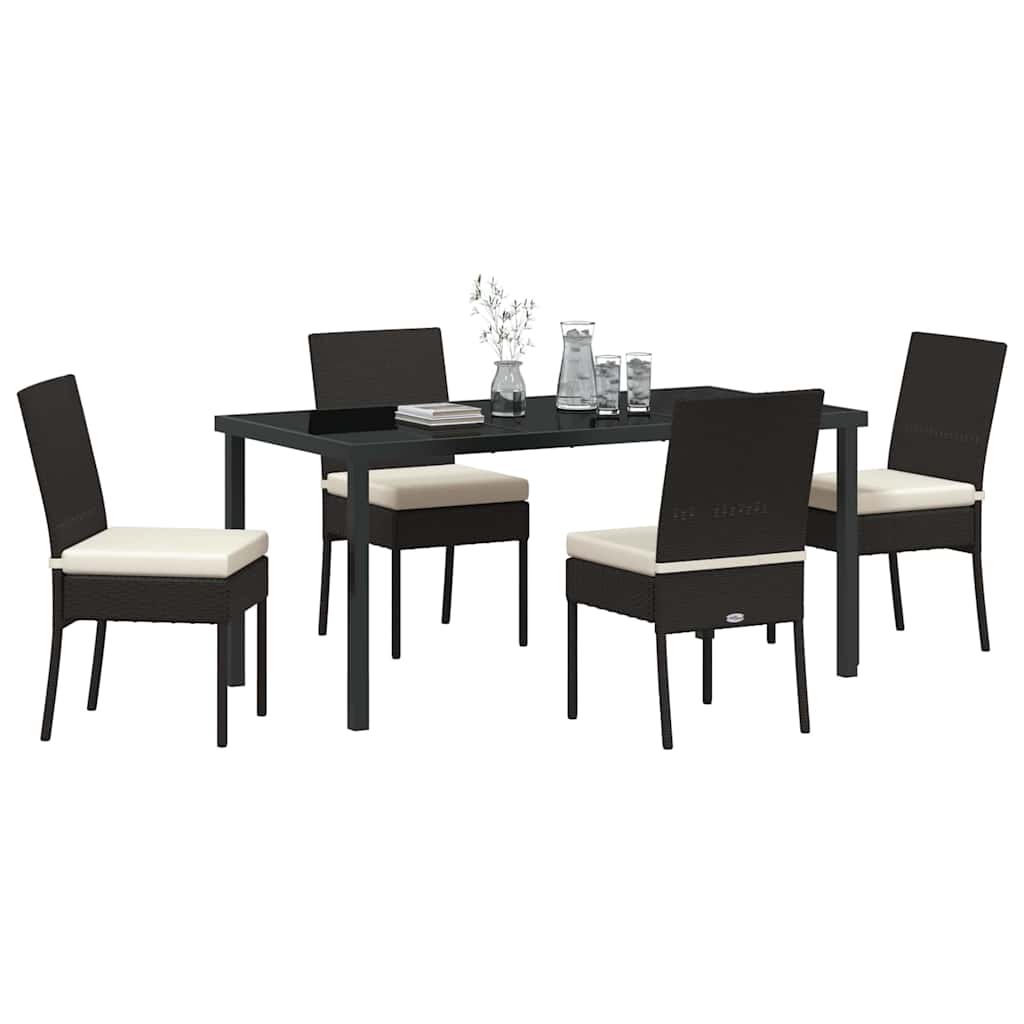 Ensemble de salle à manger pour jardin 5 pcs Noir - XIOS
