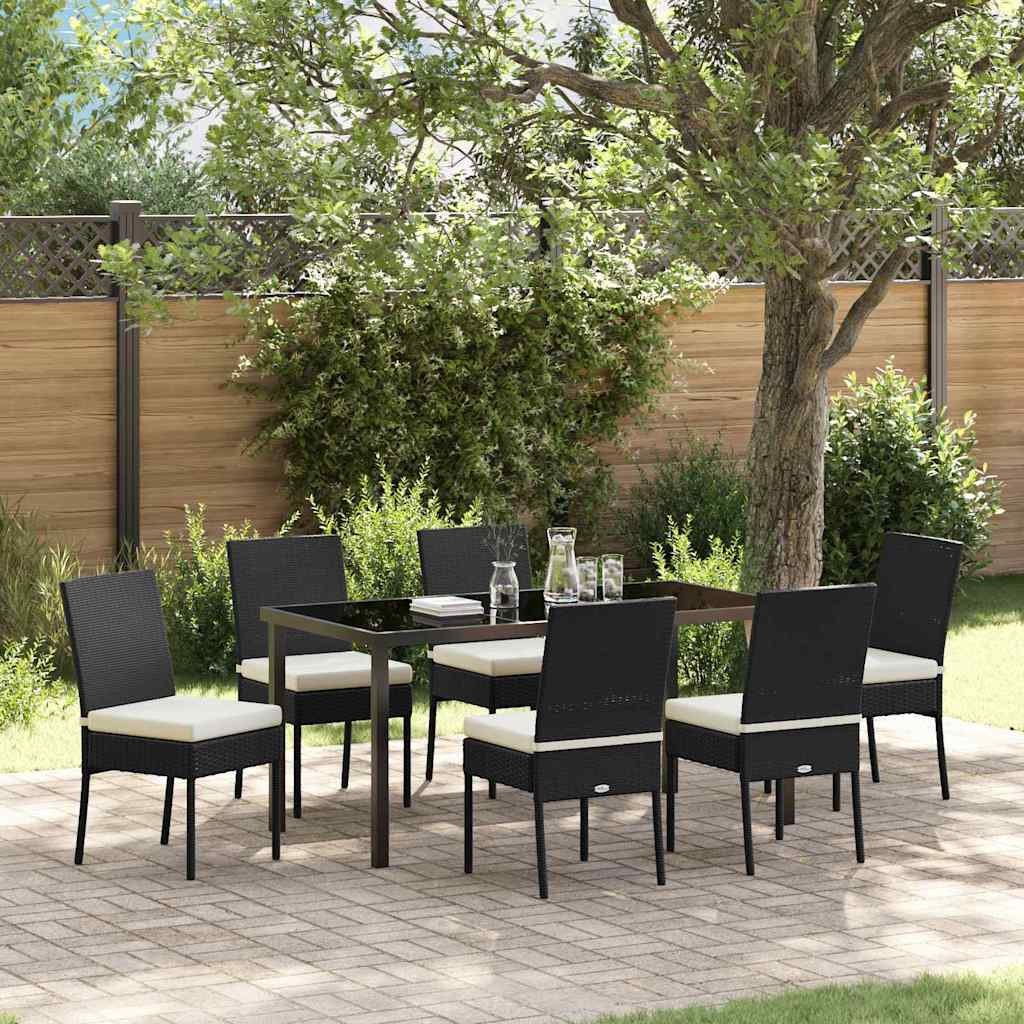 Ensemble de salle à manger pour jardin 7 pcs Noir - XIOS
