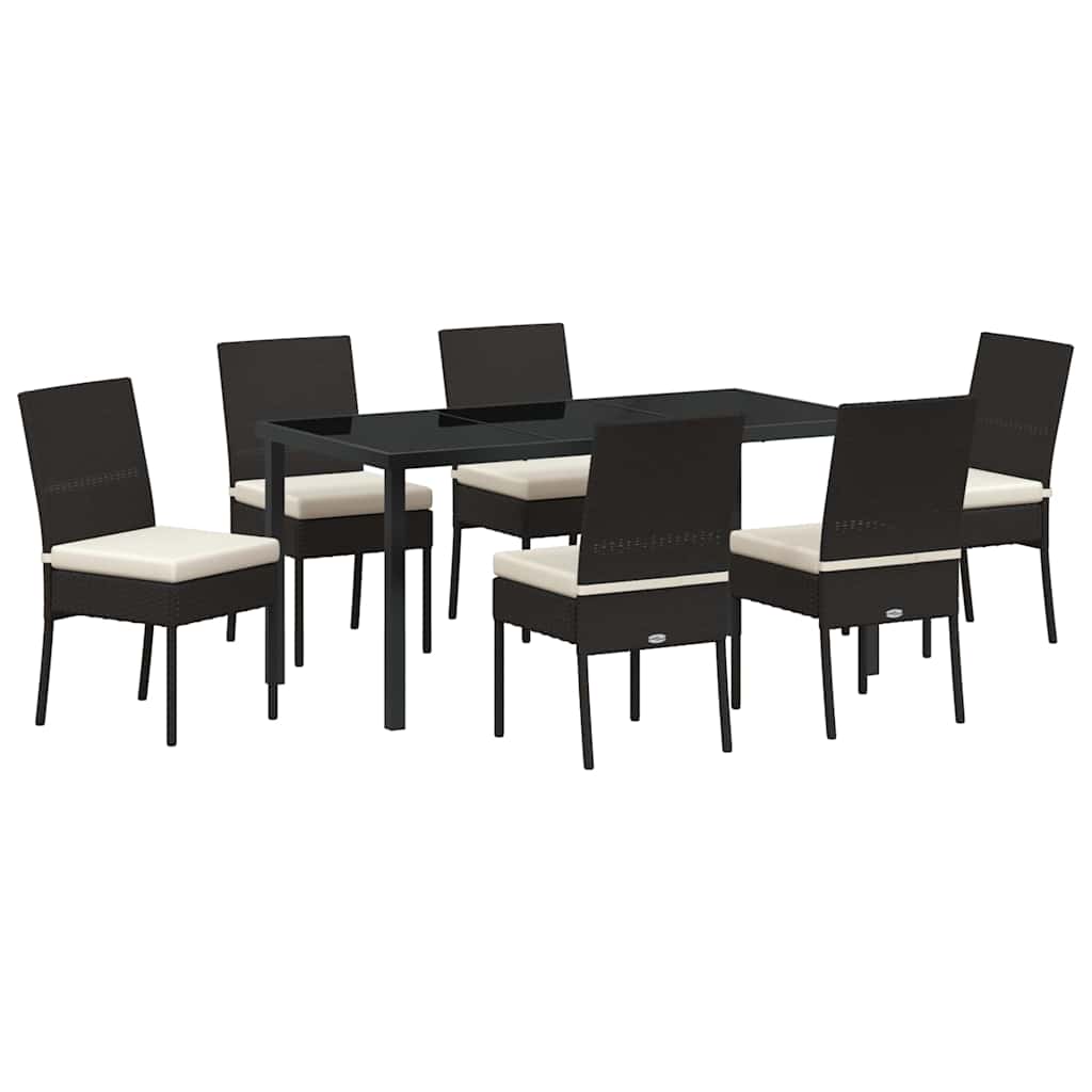Ensemble de salle à manger pour jardin 7 pcs Noir - XIOS