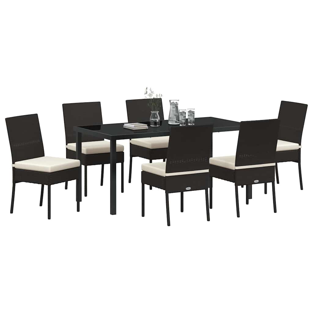 Ensemble de salle à manger pour jardin 7 pcs Noir - XIOS