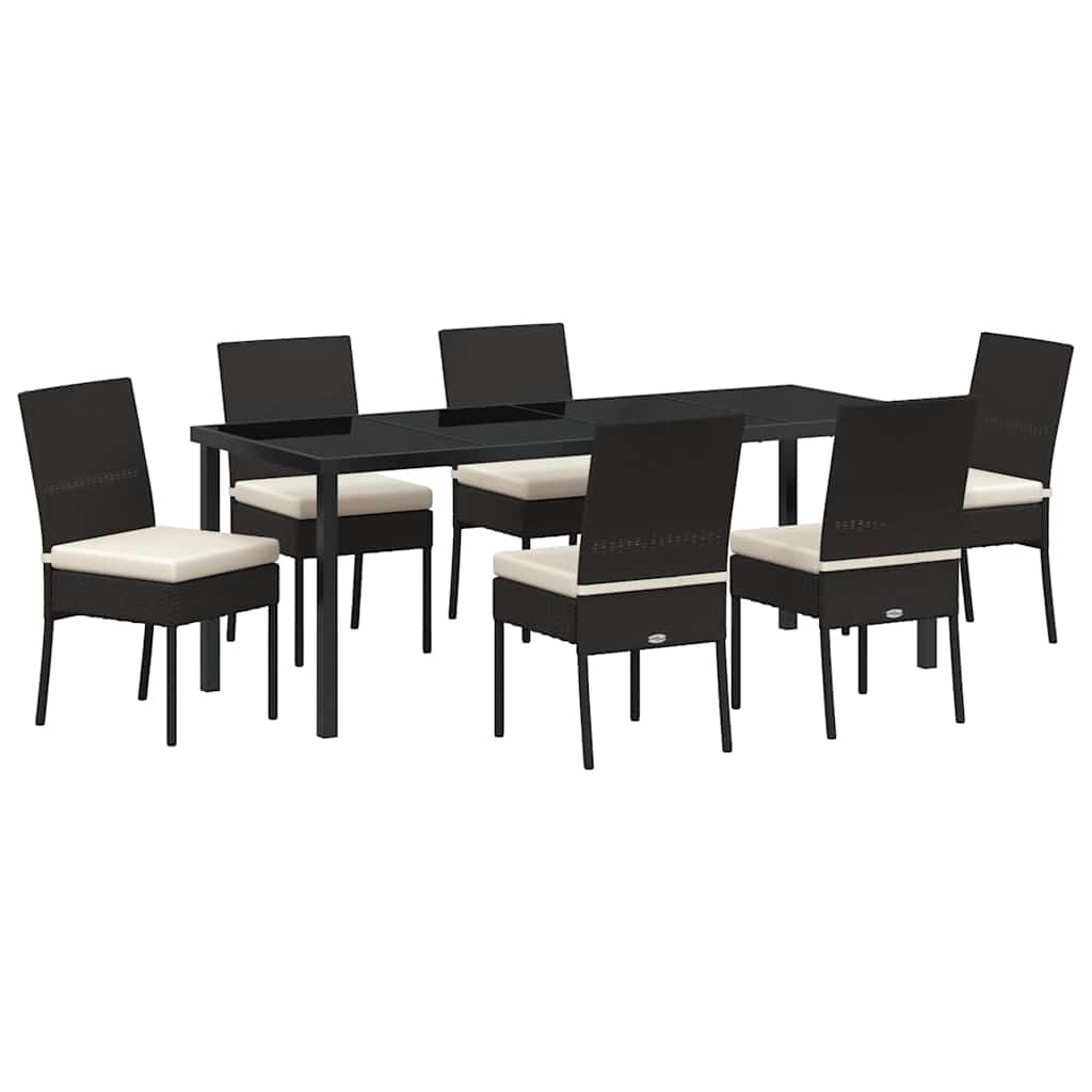 Ensemble de salle à manger pour jardin 7 pcs Noir - XIOS