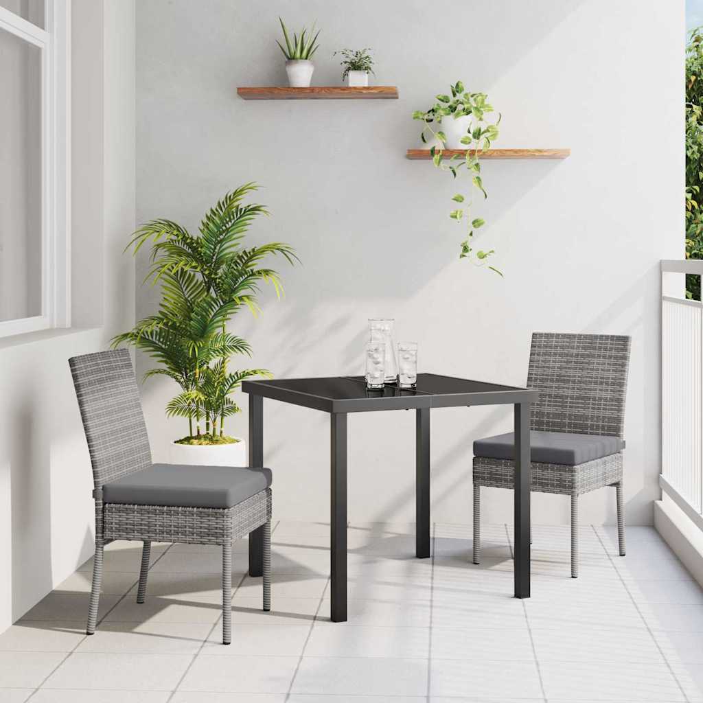 Ensemble de salle à manger pour jardin 3 pcs Gris - XIOS