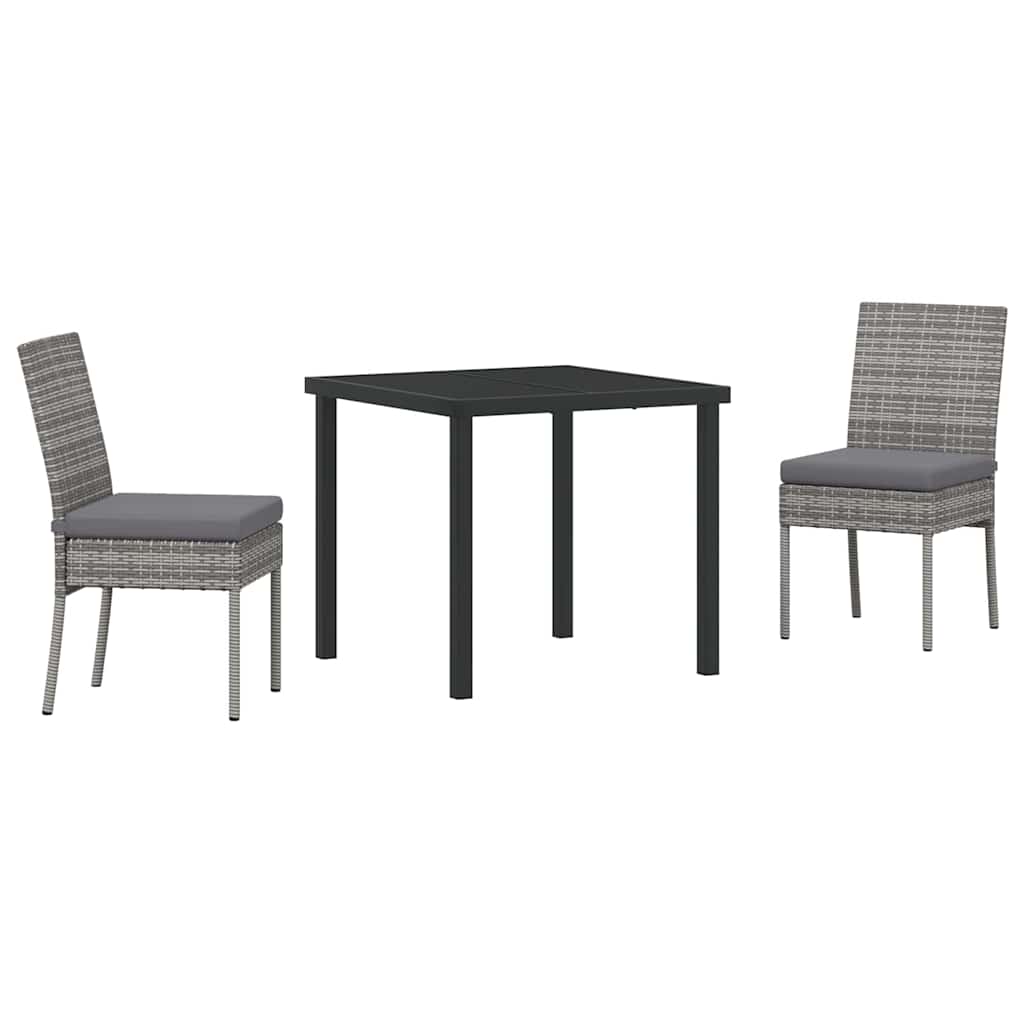 Ensemble de salle à manger pour jardin 3 pcs Gris - XIOS