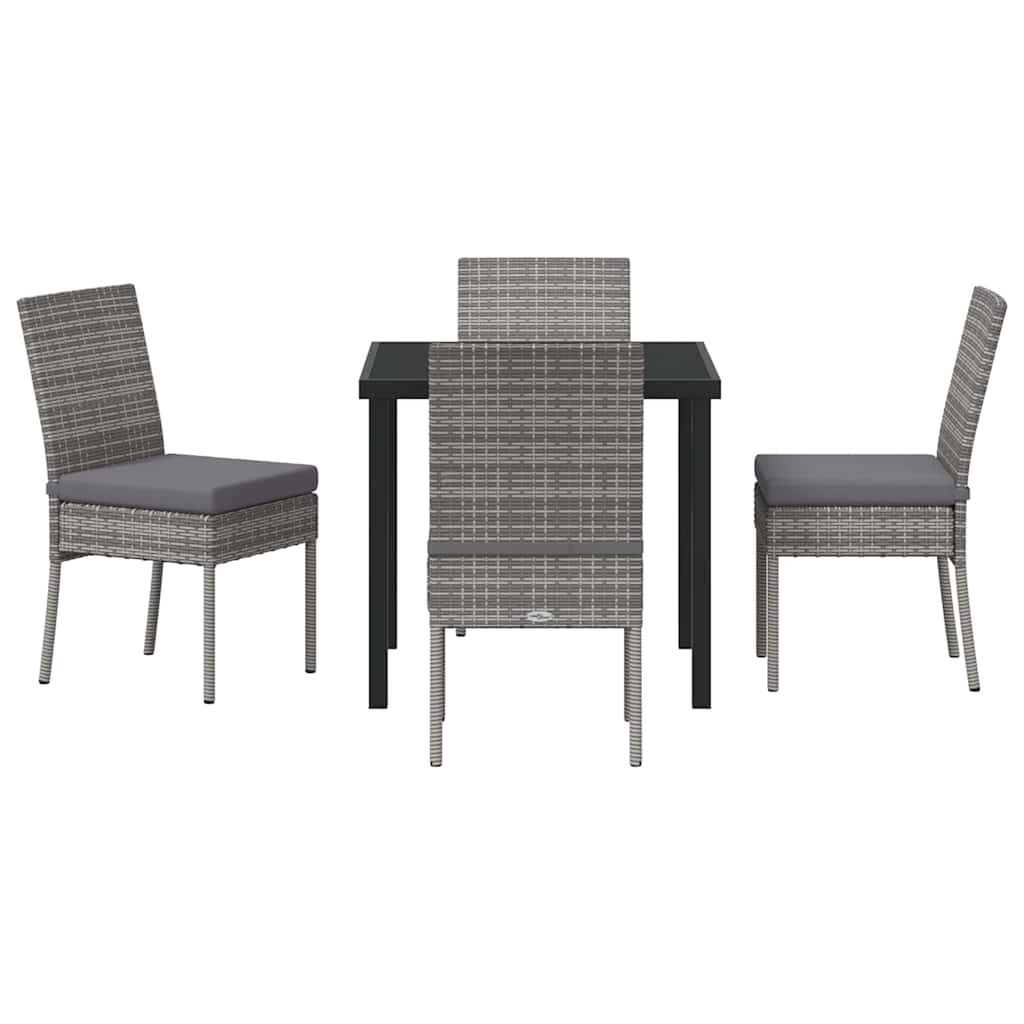 Ensemble de salle à manger pour jardin 5 pcs Gris - XIOS